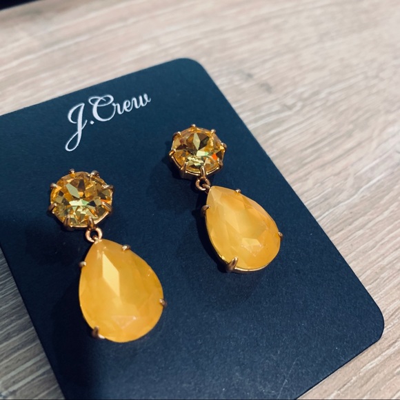 ☀️ J. Crew pear shaped stone drop earrings ☀️ - Picture 2 of 3